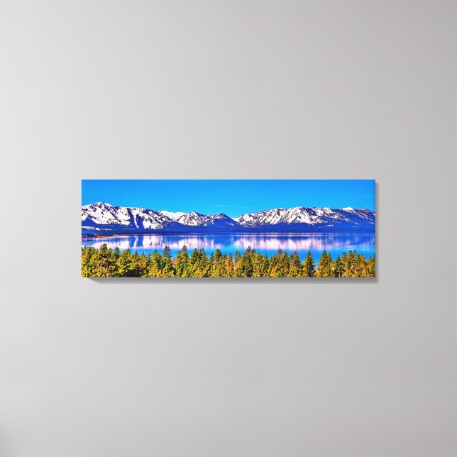 36 X 12 BEAUTIFUL LAKE TAHOE WRAPPED CANVAS PRINT (Front)