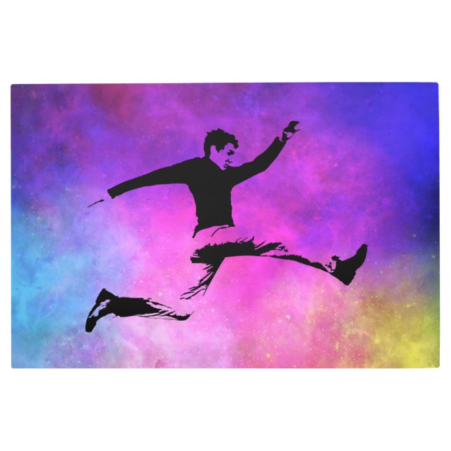 36'' x 24'' Cosmic Leap Metal Print (Front)