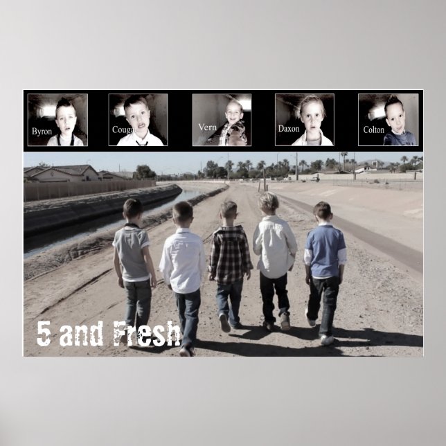 36" x 24" Five and Fresh Poster-Walking Poster (Front)