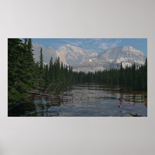 36" x 24" paper poster with "Boreal Stream" image (Front)