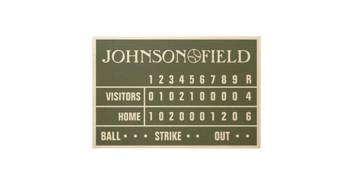 MLB Baseball Wall Clock Scoreboard Style