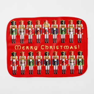 36 Xmas Nutcracker Toy Soldiers Platoon Baby Burp Cloth