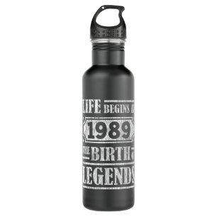 36 Year Old 1989 Birth Of Legend 36th Birthday Stainless Steel Water Bottle