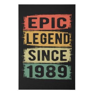 36 Year Old Bday Epic Legend 36th Birthday Gift Faux Canvas Print
