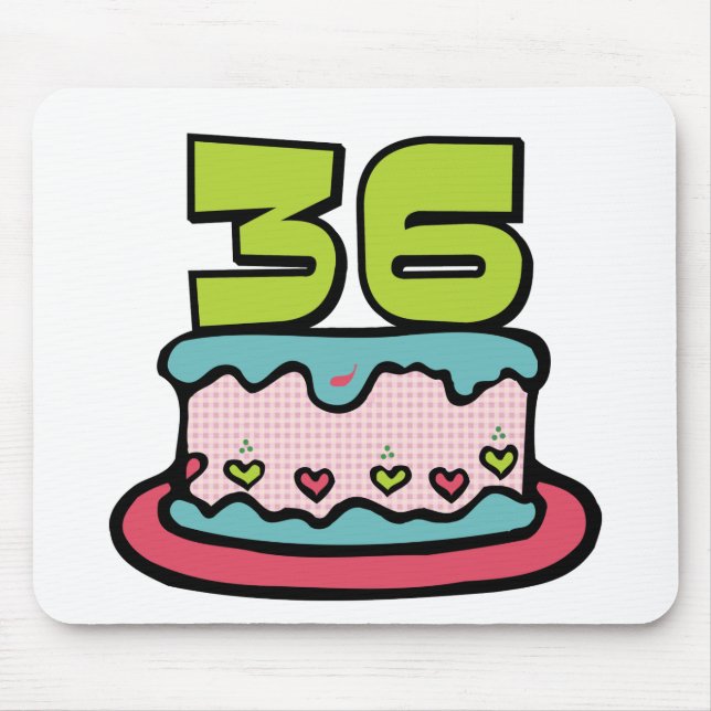 36 Year Old Birthday Cake Mouse Pad (Front)