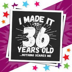 36 Year Old Sarcastic Meme Funny 36th Birthday Napkins