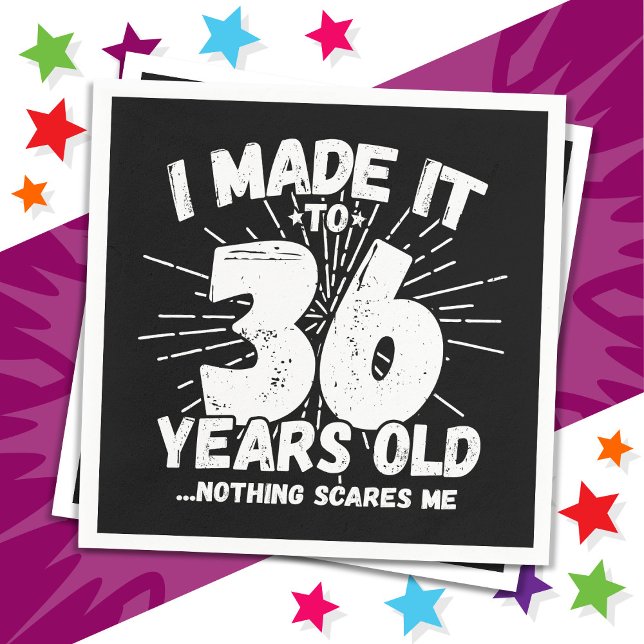 36 Year Old Sarcastic Meme Funny 36th Birthday Napkins (Creator Uploaded)