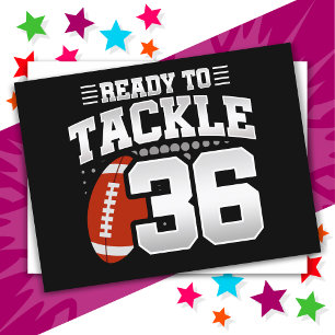36 Year Old Tackle Football Party 36th Birthday Postcard