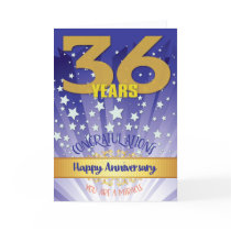 36 Year Recovery Anniversary Bold Numeral Card