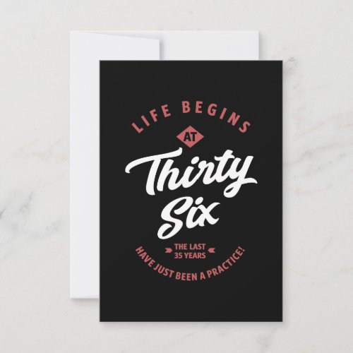 36 Years Old Birthday Gift RSVP Card