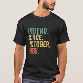 36 Years Old Legend Since October 1986 36th Birthd T-Shirt