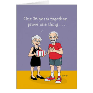 36th Anniversary Greeting Cards | Zazzle