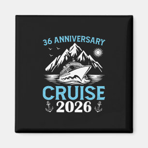 36th Anniversary Cruise 2026 Matching Wedding Coup Magnet