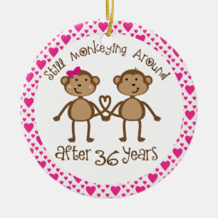 36th Anniversary Gift Ornament