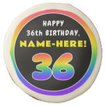 [ Thumbnail: 36th Birthday: Colorful Rainbow # 36, Custom Name ]