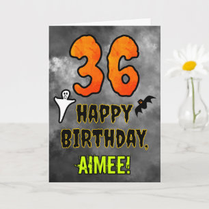 36th Birthday: Eerie Halloween Theme + Custom Name Card