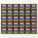 [ Thumbnail: 36th Birthday: Fun Fireworks, Rainbow Look # “36” Wrapping Paper ]