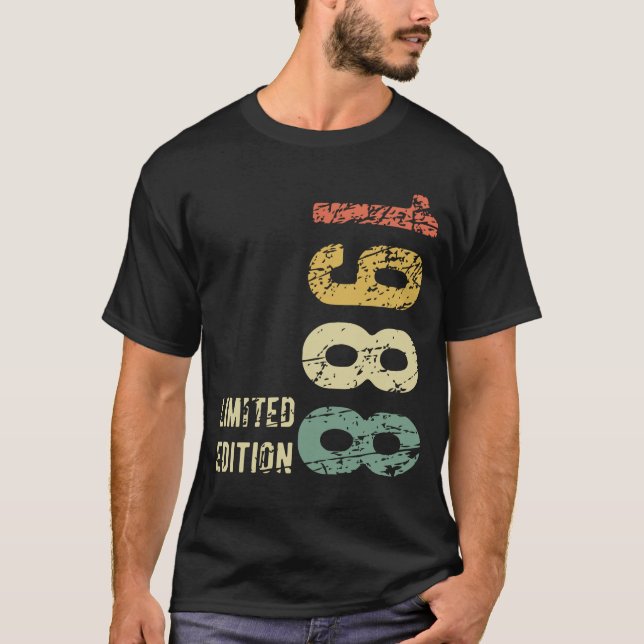 36th Birthday Gift 1988 Limited Edition 36 Years T-Shirt (Front)