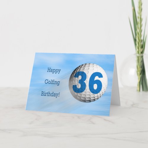 36th birthday golfing card
