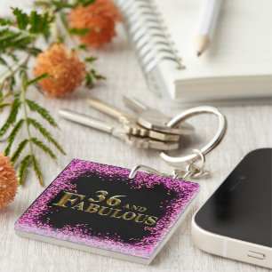36th Birthday Keychain