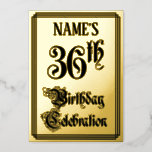 [ Thumbnail: 36th Birthday Party — Elegant Script + Custom Name Invitation ]