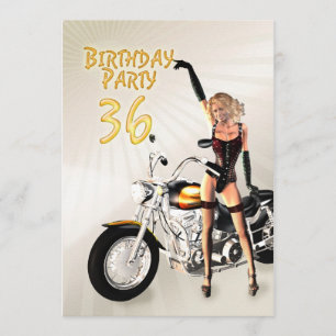 36th Birthday party Invitation