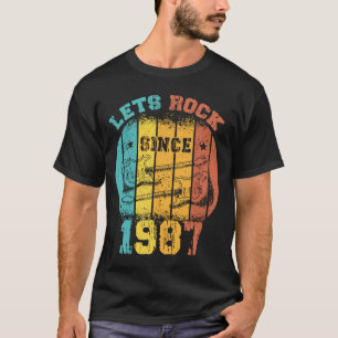 36th Birthday Vintage 1987 Retro 36 Years old Guit T-Shirt