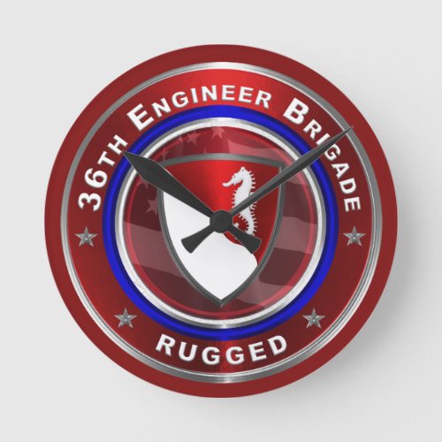 36th Engineer Brigade Rugged Round Clock