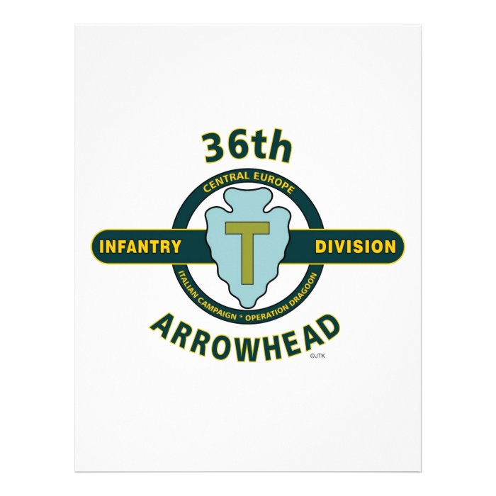 36TH INFANTRY DIVISION "ARROWHEAD TEXAS" CUSTOM LETTERHEAD