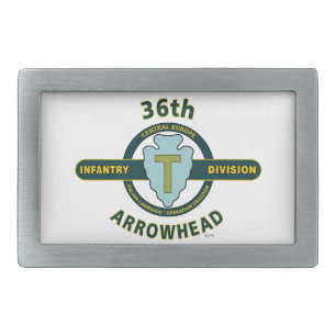36TH INFANTRY DIVISION "ARROWHEAD-TEXAS" RECTANGULAR BELT BUCKLE