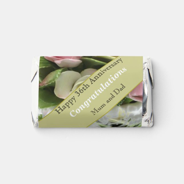 36th Wedding Anniversary  Chocolate Hershey's Miniatures (Front)