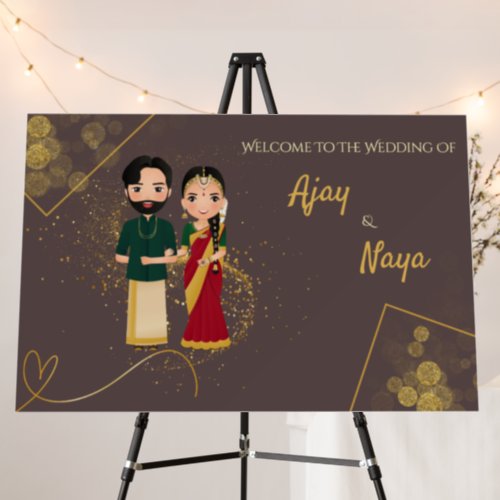 36x24 Indian Wedding Welcome Sign  Hindu