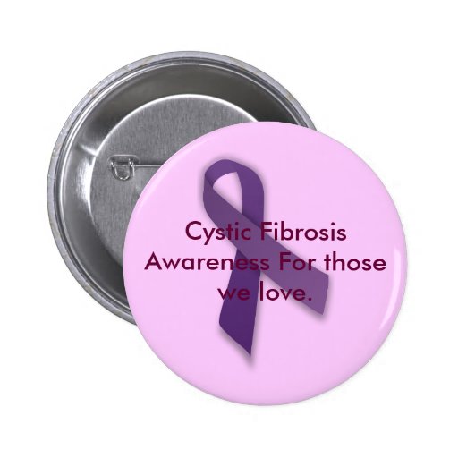 370px-Purple_ribbon.svg, Cystic Fibrosis Awaren... Button | Zazzle