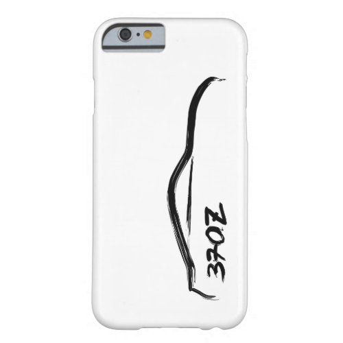 370z Black Silhouette Logo with white background Barely There iPhone 6 Case