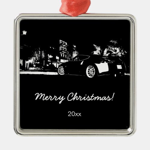370Z rear stance Christmas Ornament