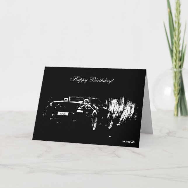 370Z Roadster Car themed Birthday Card (Front)