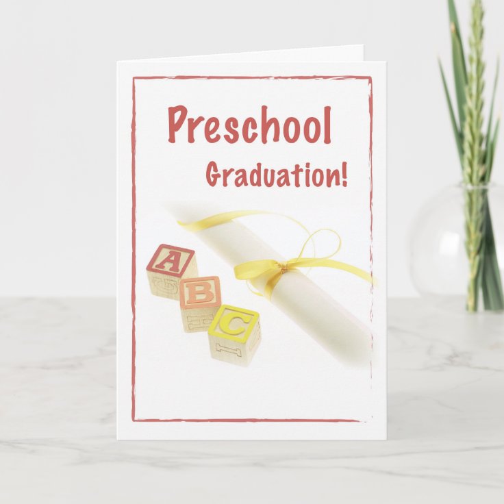 3735 Preschool Graduation Card | Zazzle
