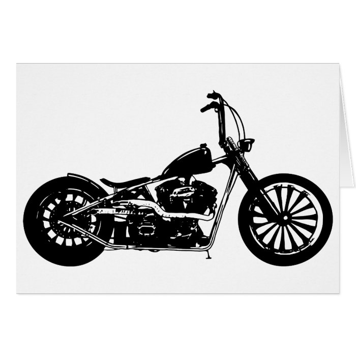 374 Chopper Bike Greeting Cards