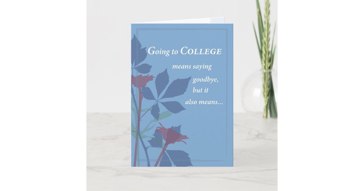 3759 Going Off To College Goodbye Card Zazzle 