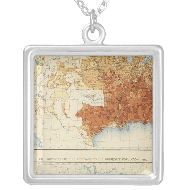 37 Baptists, Lutherans 1890 Silver Plated Necklace (Front)