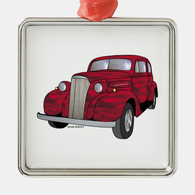 37 Chevrolet 2 Door Sedan Metal Ornament (Front)