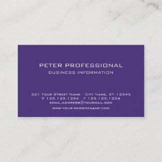 37 Modern Professional Business Card violet color