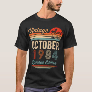 37 Year Old 37Th Birthday Vintage October 1984 Men T-Shirt