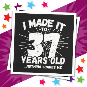 37 Year Old Sarcastic Meme Funny 37th Birthday Napkins