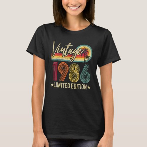 37 Year Old  Vintage 1986  37th Bday T_Shirt