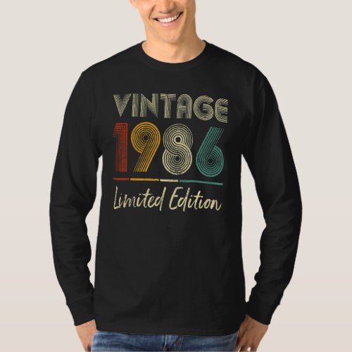 37 Year Old  Vintage 1986  37th Birthday 2 T_Shirt