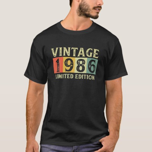 37 Year Old Vintage 1986 Limited Edition 37th T_Shirt