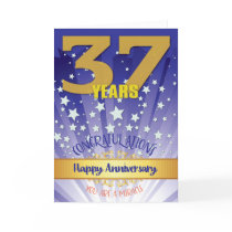 37 Year Recovery Anniversary Bold Numeral Card