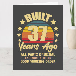 37 Years Ago All Parts Original 37th Birthday Card