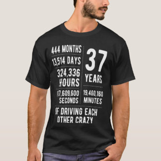 37 Years Married Funny 37th Wedding Anniversary 1 T-Shirt